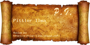 Pittler Ilma névjegykártya